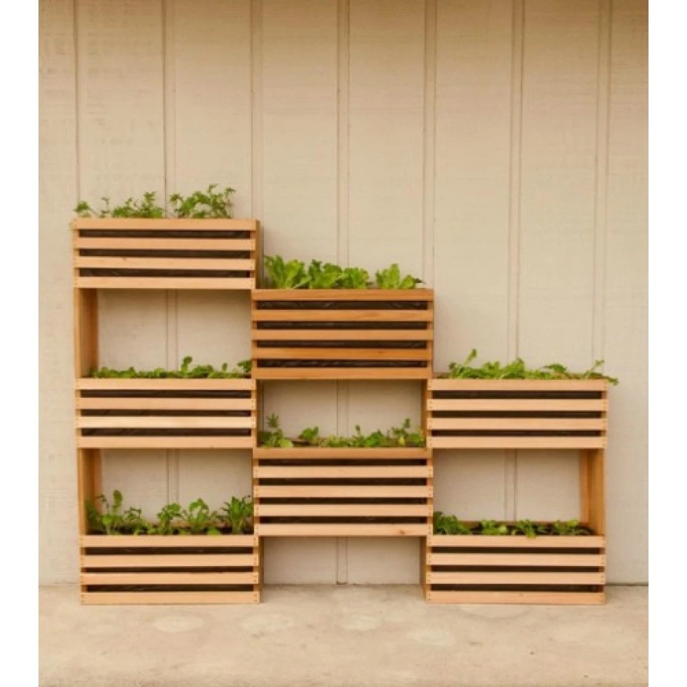 Vertical planter rooftop decor pvc indoor outdoor