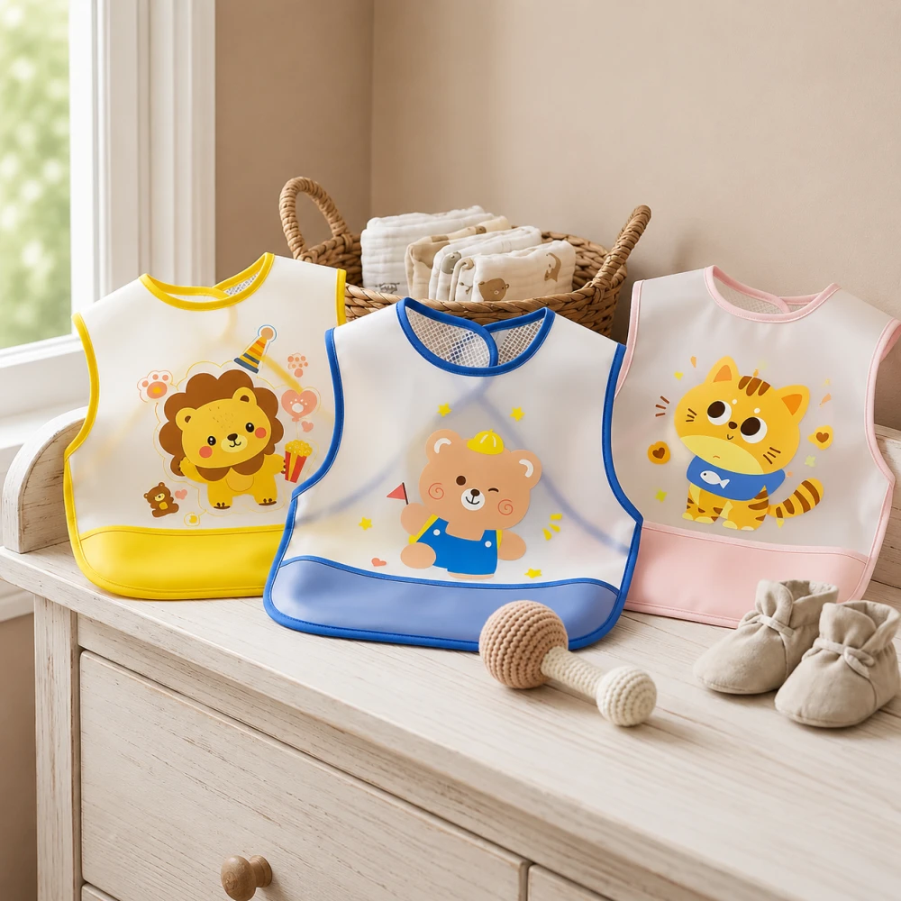 Waterproof Baby Bib with Food Catcher