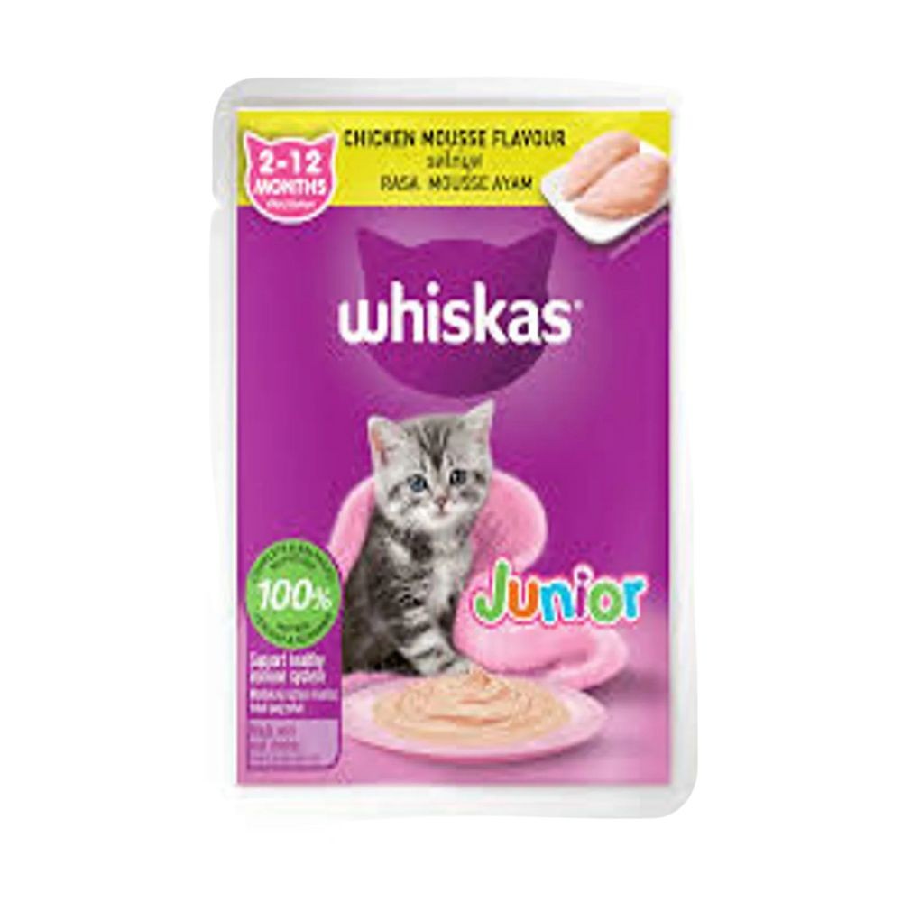 Whiskas Pouch Junior Chicken Mousse Flavor